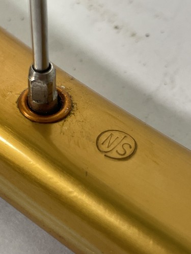 SELTEN 700c NJS hinten Schlauch Fahrrad Rad eloxiert gold toller Zustand 126 mm FW - Bild 2 von 15