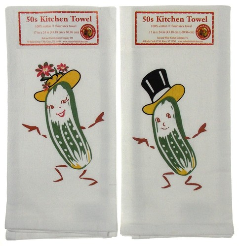 Jodeln Pickle Mr & Mrs Pickle Küchentuch Baumwolle Mehl Sack Wohndeko Geschenk - Bild 3 von 7