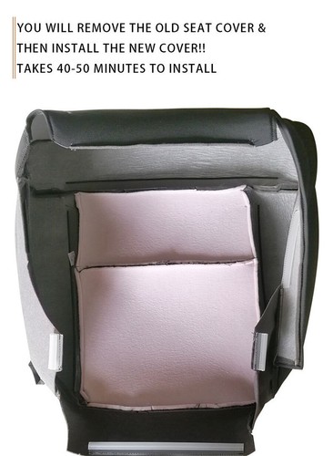 Cubierta de asiento del lado del conductor de tela gris duradera de repuesto para Ford F-150 XLT 2004-08 - Imagen 10 de 16