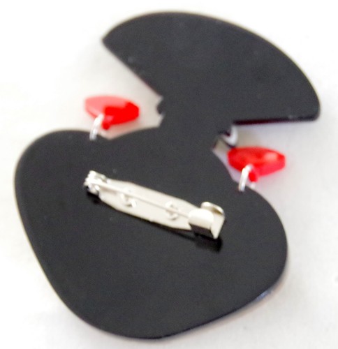 NUEVO SIN ETIQUETAS BROCHE PIN ACRÍLICO EN CAPAS ICONO DE MODA ANNA WINTOUR CON PENDIENTES COLGANTES - Imagen 15 de 16