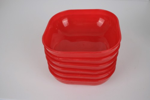 The Burroughs Co 6 RED Burrite Bowl 300 Plastic Los Angeles CA USA VIBRANT - Picture 4 of 7