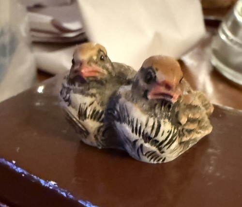 Vintage Sparrows artist FARO miniature birds - Afbeelding 1 van 7