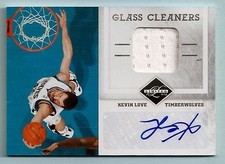 KEVIN LOVE 2011/12 LIMITED GLASS CLEANERS JERSEY AUTOGRAPH /49 ERROR UPSIDE DOWN
