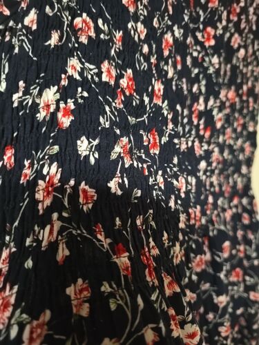 NEW Anthropologie Kindred Maxi Dress PM Smocked BLACK FLORAL PINK XL - Picture 3 of 6