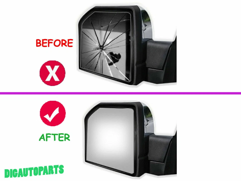 Mirror Glass Fits 2011 2012 2013 2014 Audi A4 A5 Quattro Left Side Flat+Adhesive - Image 4 of 4