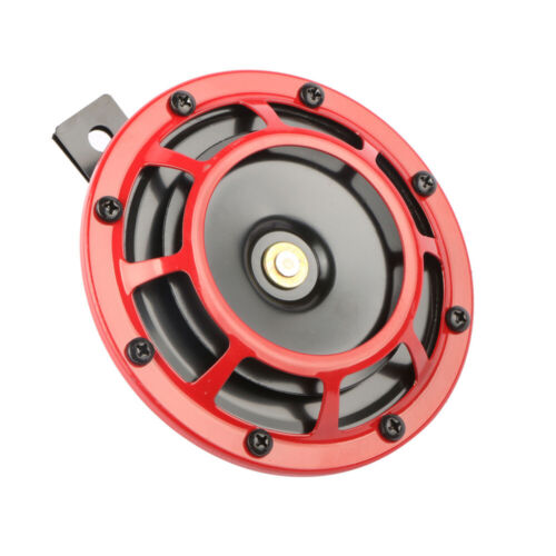 2 Pcs Red Loud Compact Electric Blast Super Tone Hella Horn For CAR TRUCK 12V - Foto 3 di 9