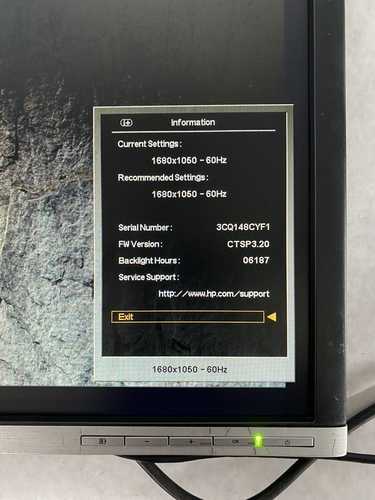 Lot of 2 HP Compaq LA2205WG 22" 1680x1050 DVI-D VGA TFT Monitors ONLY Grade C - Picture 5 of 12