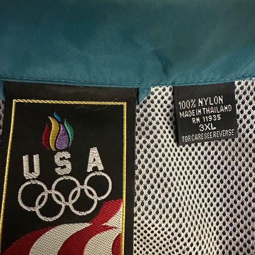 USA Olympics Windbreaker 3XL Gently worn 100% nylon Full zip - Picture 4 of 4