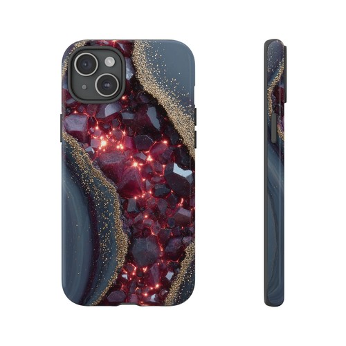 Ruby Geode Gray Marble Crystal - Phone Ink Case for iPhone, Galaxy, Pixel - 第 49/281 張圖片