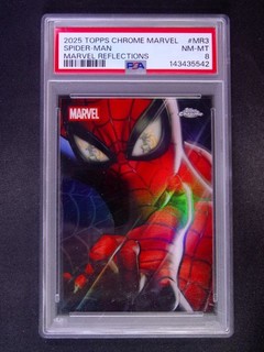 2025 Topps Chrome Marvel Comics Spider Man #MR 3 Reflections SSP NM MT PSA 8