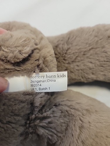 Pottery Barn Kids Brown Teddy Bear With Bow Plush PBK 11” Stuffed Animal Lovey - Picture 8 of 8