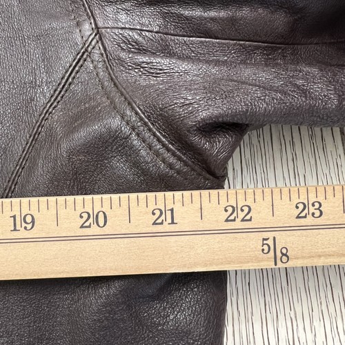 Giacca uomo New Order bomber pelle marrone medio trapuntato foderato zip tasche - Foto 3 di 9