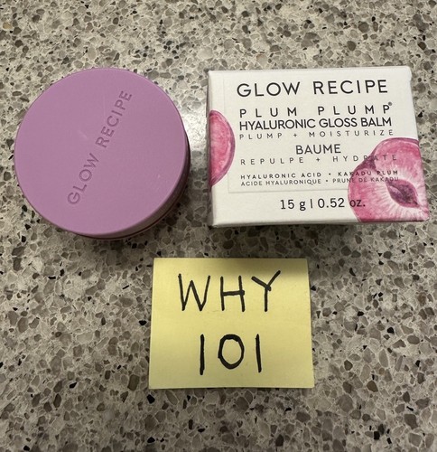 Glow Recipe Plum Plump Hyaluron Gloss Lippenbalsam 0,52oz/15g VOLLE GRÖSSE VERSIEGELUNG Box $22 - Bild 2 von 20