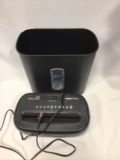 Amazon Basics 8-Sheet Cross Cut Paper Shredder and 8 Sheet - Black, Black 