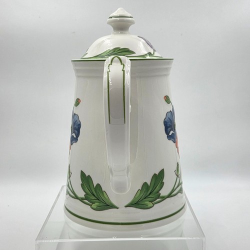 Villeroy & Boch Amapola Coffee Pot With Lid Blue Purple Orange Poppies - Picture 3 of 8