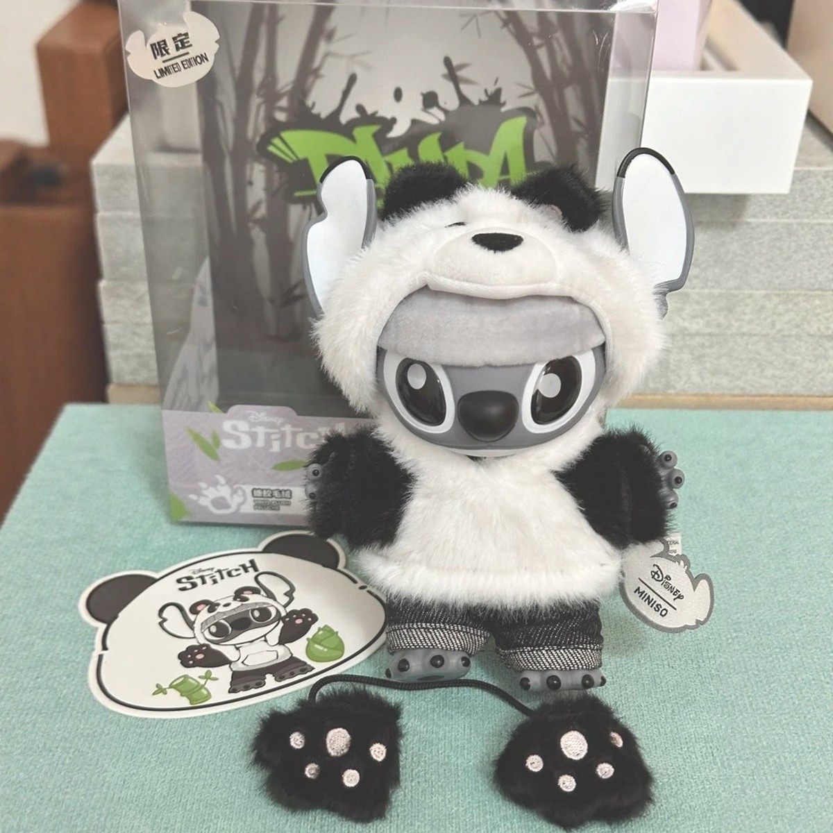 MINISO Stitch GenZ Street Series Panda Plush Pendant Limited