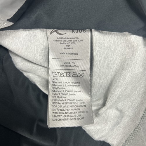 KJUS Golf Vest Radiation Insulated XL 54 Gray Alloy Polyamide NWT MSRP $279 - Picture 5 of 7