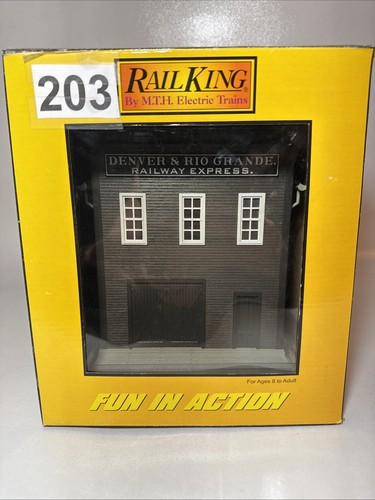 MTH RAILKING DENVER RIO GRANDE RAILWAY EXPRESS 2 STORY LIVERY BUILDING 30-90163! - Picture 1 of 7