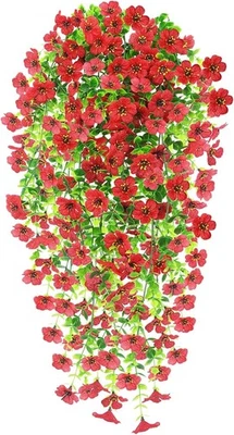 Kunstblumen Hängend, 2 Stück Künstliche Blumen für Draußen, Hängepflanze Küns... - Bild 1 von 4