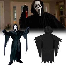 Scream Schrei Ghostface Kostüm Karneval Party Kinder Mädchen Jungen Cosplay SET
