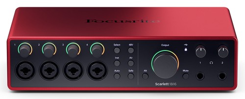 Focusrite SCARLETT 18I16 4G 4th Gen 24-bit 192 kHz Recording Interface+XLR Cable - Picture 5 of 12