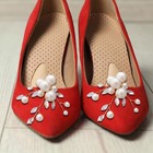  2 Pairs Schuclips Perlen Schuh Dekoration Schuhschnalle Schuhclips Damen