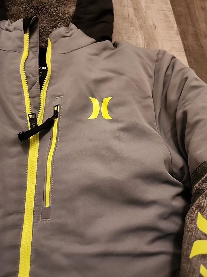 Chaqueta de snowboard Hurley Big Boys en bloques de colores - Gris fresco - (13-15) años XL Foto 4 de 4