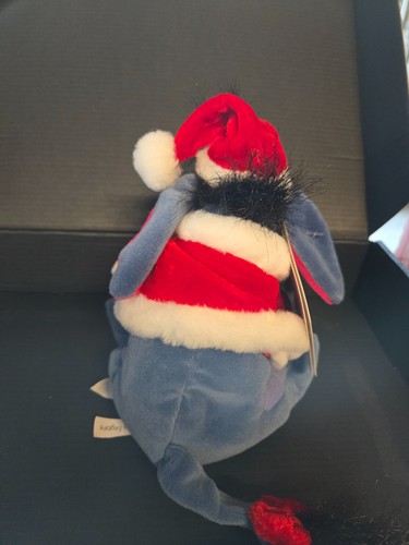 Eeyore Santa Disney Store 8" Mini Bean Bag Plush Stuffed Animal NWT - Picture 3 of 5