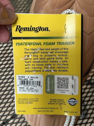 Remington Jagd Wasservögel Schaumstoff Hundetrainer lebensecht Stockente USA großer Dummy - Bild 4 von 5