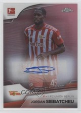 Jordan Siebatcheu Chrome Bundesliga 2022/23 Pink Refractor /75 Auto