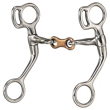 Tough1 SS French Link 4.75in Cheek Bit