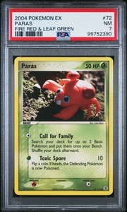 2004 POKEMON EX FIRE RED & LEAF GREEN #72 PARAS PSA 7