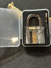 Padlock with 2 keys and Clear Case (Transparent). By Lockmall. NEW.