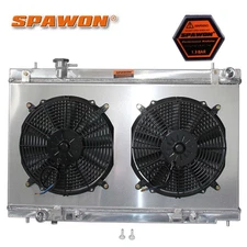 SPAWON Aluminum Radiator+Fan Shroud For 03-06 Nissan 350Z Enthusiast Touring AT