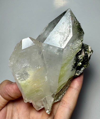 527 Gramm Ultra Rare Top Green Epidot On/In Quarz Riesiger Kristalle Cluster @PAK - Bild 10 von 14