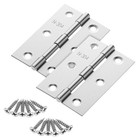 2 Pcs 3 Inch Stainless Steel Swinging Door Hinges Folding Hinges for Window