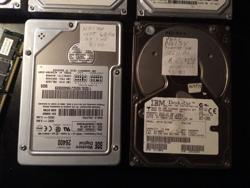 5 x Old Eide PATA Hard Drives + 3 x PC 100 SDRAM Memory Modules NOT WORKING - Afbeelding 6 van 6