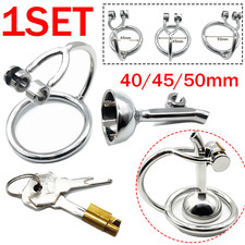 Reverse Chastity Cage Device Stainless Steel Male SM Abstinence CB Lock Ring USA