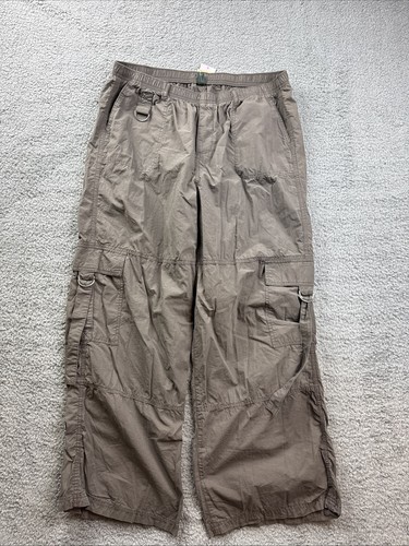 Wild Fable Women's Size XL High Rise Cargo Parachute Pants Pewter Gray