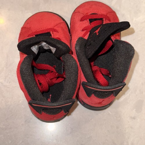 Air Jordan 6 Retro Toro Bravo TD Boys Shoe Size 4c Red DV3606-600 NWT - Picture 4 of 6