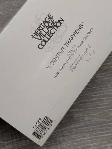 DEPT 56 Christmas Heritage Village Dock mit Ruderboot von Lobster Trappers - Bild 3 von 3