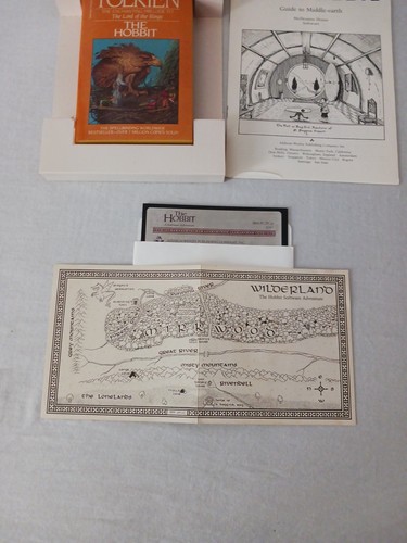 Gra komputerowa Hobbit IBM PC/PCjr 128 K kompletna (dyskietka/książka/instrukcja/mapa) EUC - Zdjęcie 6 z 12