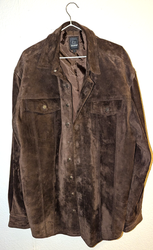 BLEND OF AMERICA Braune WILDLEDER-Jacke XL super weiches Touch! Ein Knopf ist ab - Bild 2 von 24