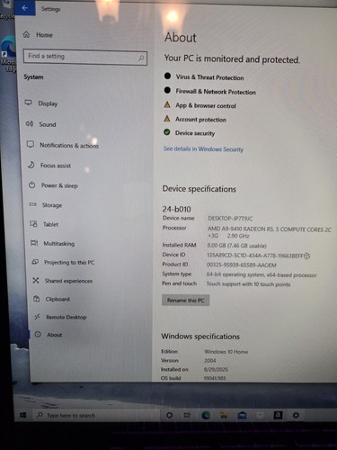 HP Pavilion 24-b010 All-in-One PC | 24” Screen SSD 8GB RAM Wi-Fi - Picture 7 of 10