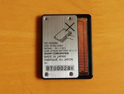 Carte mémoire RAM SHARP Pocket Computer 32 Ko testée CE-2H32M - Photo 2/2