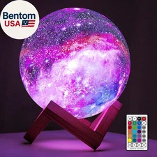 Moon Lamp Galaxy Lamp 5.9 Inch 16 Colors LED 3D Moon Light, Remote & Touch Contr