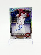 2025 Bowman Chrome - Sheng-En Lin #BMA-SL Auto Mega Box Mojo Refractor - REDS 🔥