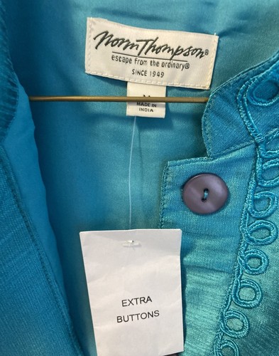 Turquoise 2-Layer Dressy Jacket, Church, Special Occasion M Luncheons NWT - Picture 3 of 6