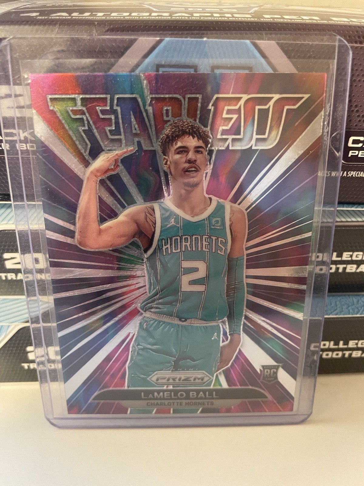 LAMELO BALL 2021-22 Panini Prizm Basketball Card #11 FEARLESS Rookie RC