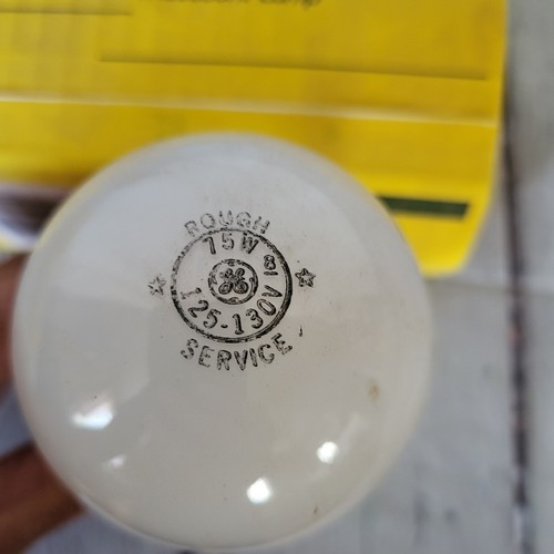 Lot Of 3 Vintage GE General Electric Rough Service Light Bulbs 75W 130V - Picture 5 of 5